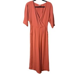 Vero Moda Terracotta Long Sleeve Jumpsuit